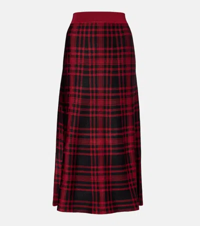 POLO RALPH LAUREN PLAID MIDI SKIRT