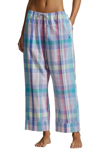 Polo Ralph Lauren Plaid Pyjama Trousers In Pink Multi Colour