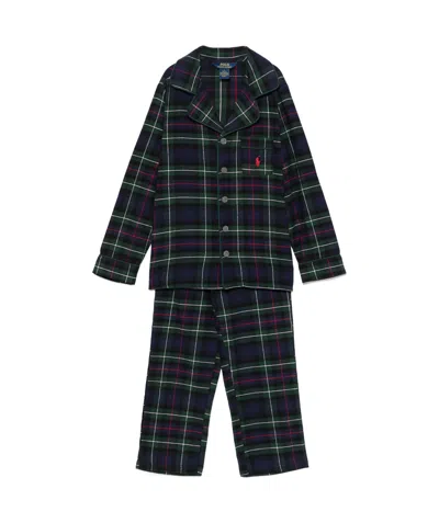 Polo Ralph Lauren Plaid Pajamas Two-piece In Black