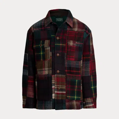 Polo Ralph Lauren Plaid Patchwork Wool Jacket In Multi