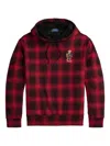 Polo Ralph Lauren Plaid-pattern Hoodie In Red