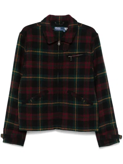 Polo Ralph Lauren Wool-blend Plaid Jacket In Green