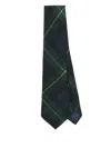 Polo Ralph Lauren Plaid-pattern Linen Tie In Blue