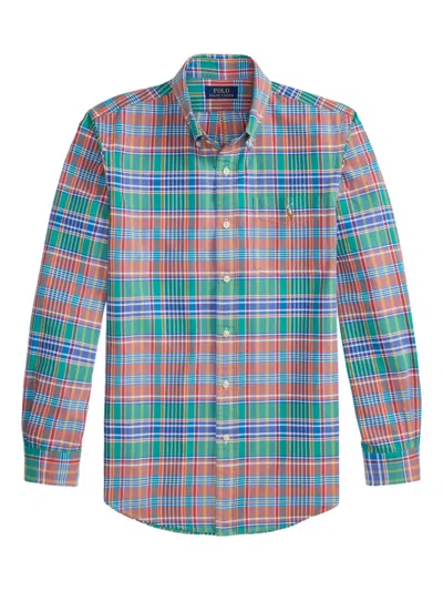 Polo Ralph Lauren Plaid-pattern Logo-embroidered Shirt In Multi
