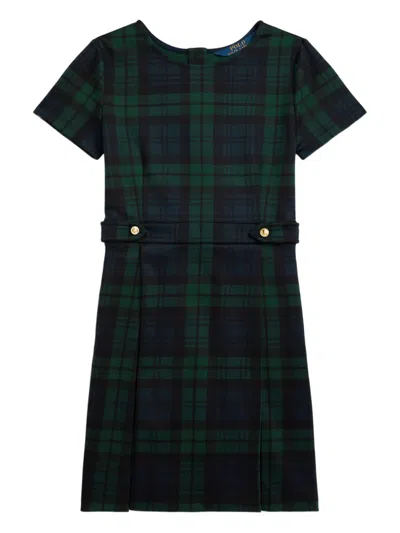 Polo Ralph Lauren Kids' Plaid Pleated Dress In Multi