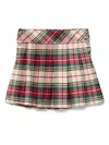 Polo Ralph Lauren Multicolor Pleated Skirt With Striped Pattern Detail In Cotton Girl In 中性色