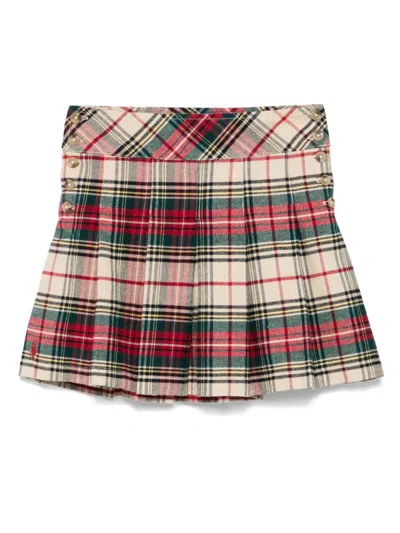 POLO RALPH LAUREN PLAID PLEATED SKIRT