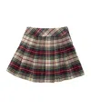Polo Ralph Lauren Multicolor Pleated Skirt With Striped Pattern Detail In Cotton Girl In Black