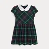 Polo Ralph Lauren Plaid Ponte Dress In Double Red Holiday Plaid