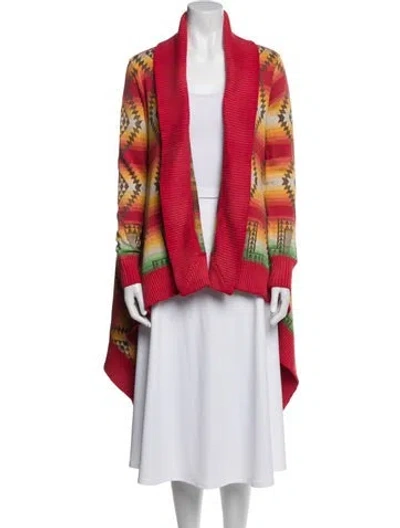 Pre-owned Polo Ralph Lauren Plaid Print Coat In Red