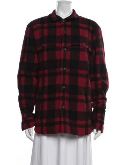 Pre-owned Polo Ralph Lauren Plaid Print Jacket In Red