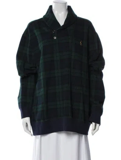 Pre-owned Polo Ralph Lauren Plaid Print Jacket W/ Tags In Green