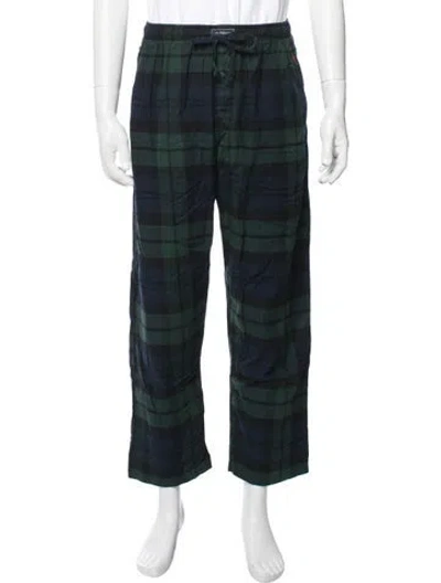 Pre-owned Polo Ralph Lauren Plaid Print Pajama Bottoms In Green