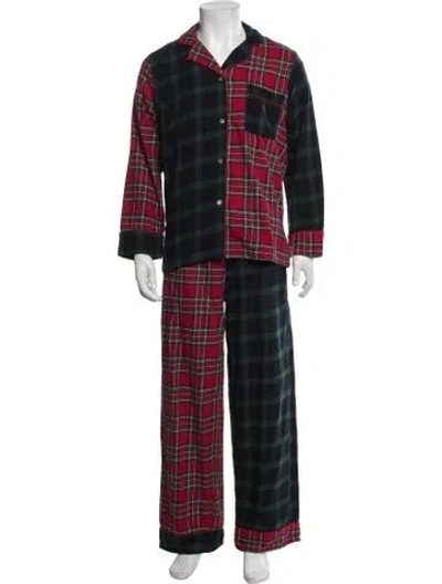 Pre-owned Polo Ralph Lauren Plaid Print Pajama Set In Multicolor