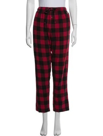 Pre-owned Polo Ralph Lauren Plaid Print Pajamas In Red