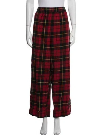 Pre-owned Polo Ralph Lauren Plaid Print Pajamas In Red