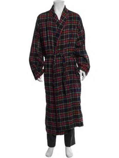 Pre-owned Polo Ralph Lauren Plaid Print Robe In Multi
