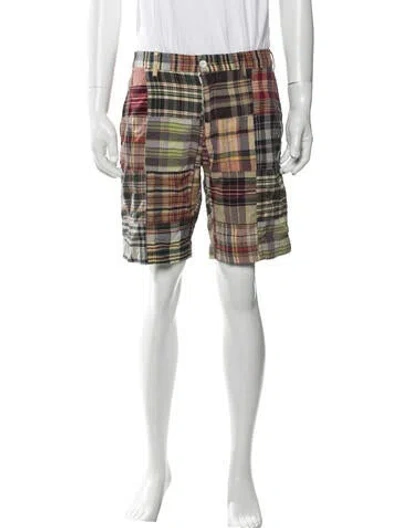 Pre-owned Polo Ralph Lauren Plaid Print Shorts In Blue