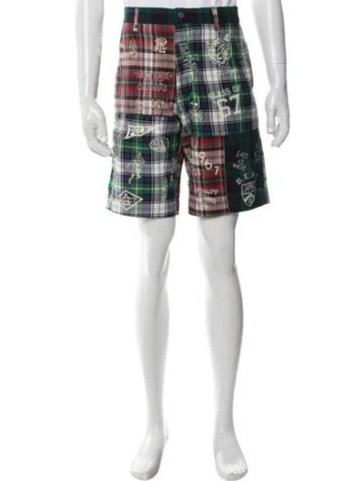 Pre-owned Polo Ralph Lauren Plaid Print Shorts In Blue/neutrals