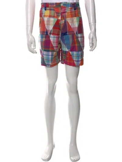 Pre-owned Polo Ralph Lauren Plaid Print Shorts In Blue/neutrals