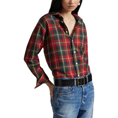 POLO RALPH LAUREN POLO RALPH LAUREN PLAID RELAXED FIT COTTON BUTTON-UP SHIRT