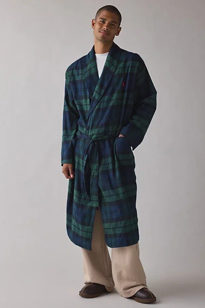 Polo Ralph Lauren Plaid Robe In Dark Green, Men's At Urban Outfitters