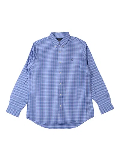 Polo Ralph Lauren Long Sleeve Woven Shirt In Blue