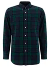 Polo Ralph Lauren Button-down Collar Logo-embroidered Checked Brushed-cotton Oxford Shirt In Blue