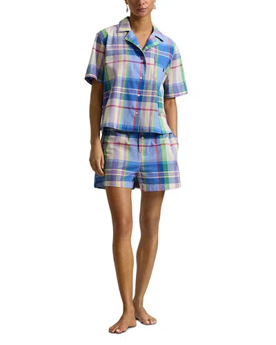 Polo Ralph Lauren Polo Sleep Short Sleeve Pajama Set In Blue