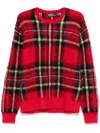 Polo Ralph Lauren Plaid Crewneck Sweater In Red
