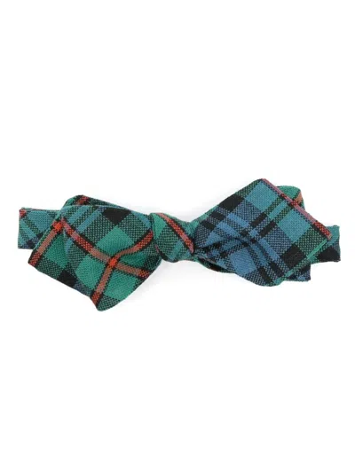 Polo Ralph Lauren Plaid Wool Bow Tie In Green