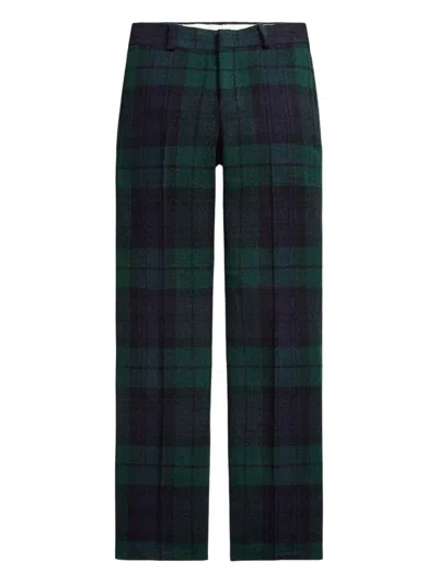 POLO RALPH LAUREN PLAID WOOL TWEED SUIT TROUSERS