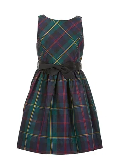 Polo Ralph Lauren Plaidvicenza Dresses Day Dress In Green