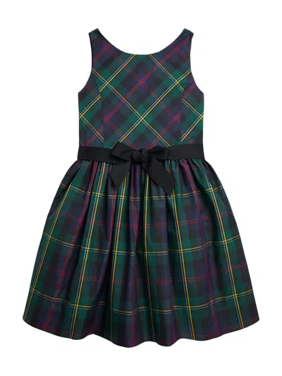 Polo Ralph Lauren Kids' Plaidvicenza Dresses Day Dress In Green