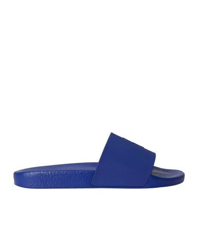 Polo Ralph Lauren Plain Pool Slides In Blue