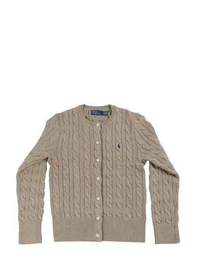 Polo Ralph Lauren Plaited Cardigan With Long Sleeves In Multicolor
