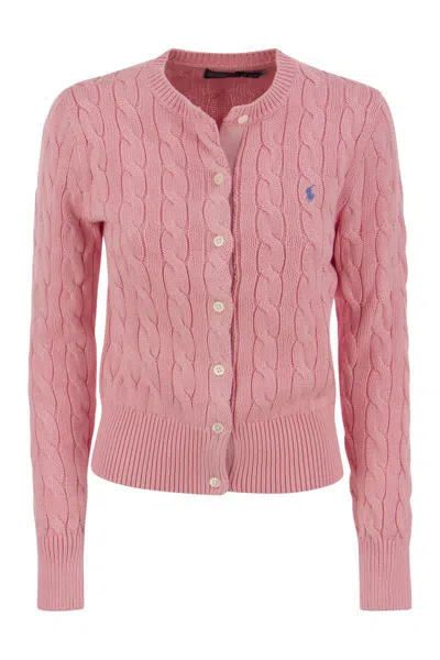 POLO RALPH LAUREN POLO RALPH LAUREN PLAITED CARDIGAN WITH LONG SLEEVES