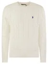 Polo Ralph Lauren Cable-knit Wool-cashmere Sweater In White