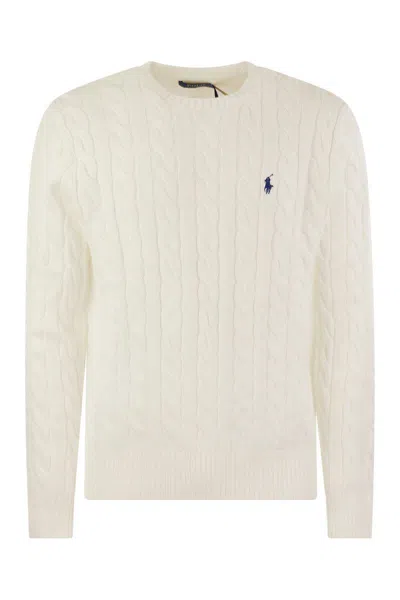 Polo Ralph Lauren Plaited Cotton Jersey In White