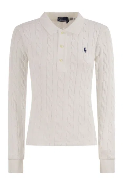 POLO RALPH LAUREN POLO RALPH LAUREN PLAITED COTTON POLO SHIRT