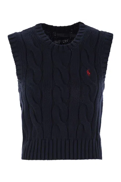 Polo Ralph Lauren Plaited Cotton Short Waistcoat