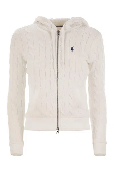 Polo Ralph Lauren Plaited Cotton Zip Sweatshirt