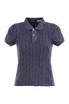 Polo Ralph Lauren Purple Polo Pony Short Sleeve Shirt In Cotton Woman