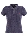 Polo Ralph Lauren Cotton Polo Shirt With Embroidered Logo In Blue
