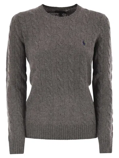 Polo Ralph Lauren Plaited Wool And Cashmere Crew-neck In Multi
