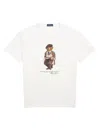 Polo Ralph Lauren Mens White Polo Bear Graphic-print Cotton-jersey T-shirt Xxl In Red
