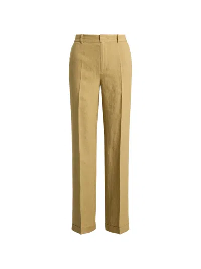 Polo Ralph Lauren Pleat-detail Tailored Trousers In Brown