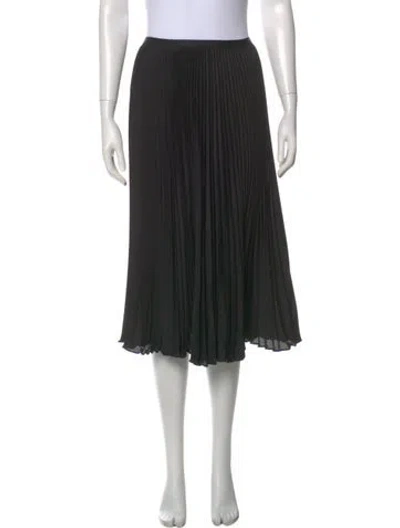 Pre-owned Polo Ralph Lauren Pleated Accents Knee-length Skirt In Black
