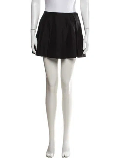 Pre-owned Polo Ralph Lauren Pleated Accents Mini Skirt In Black/white