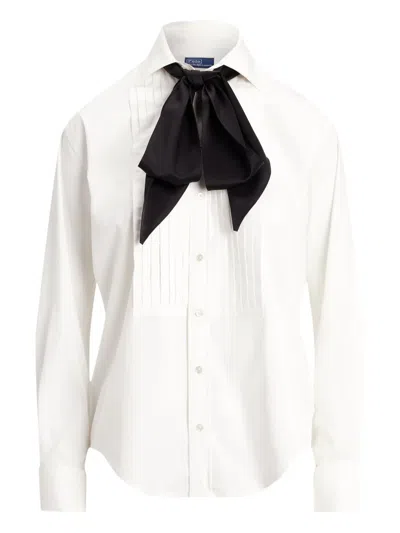 POLO RALPH LAUREN PLEATED BOW-TIE SHIRT
